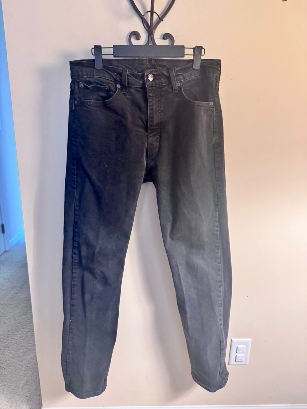 Levi’s 505 Regular Fit Black Jeans Men’s 33x32 Straight Leg Denim Pants